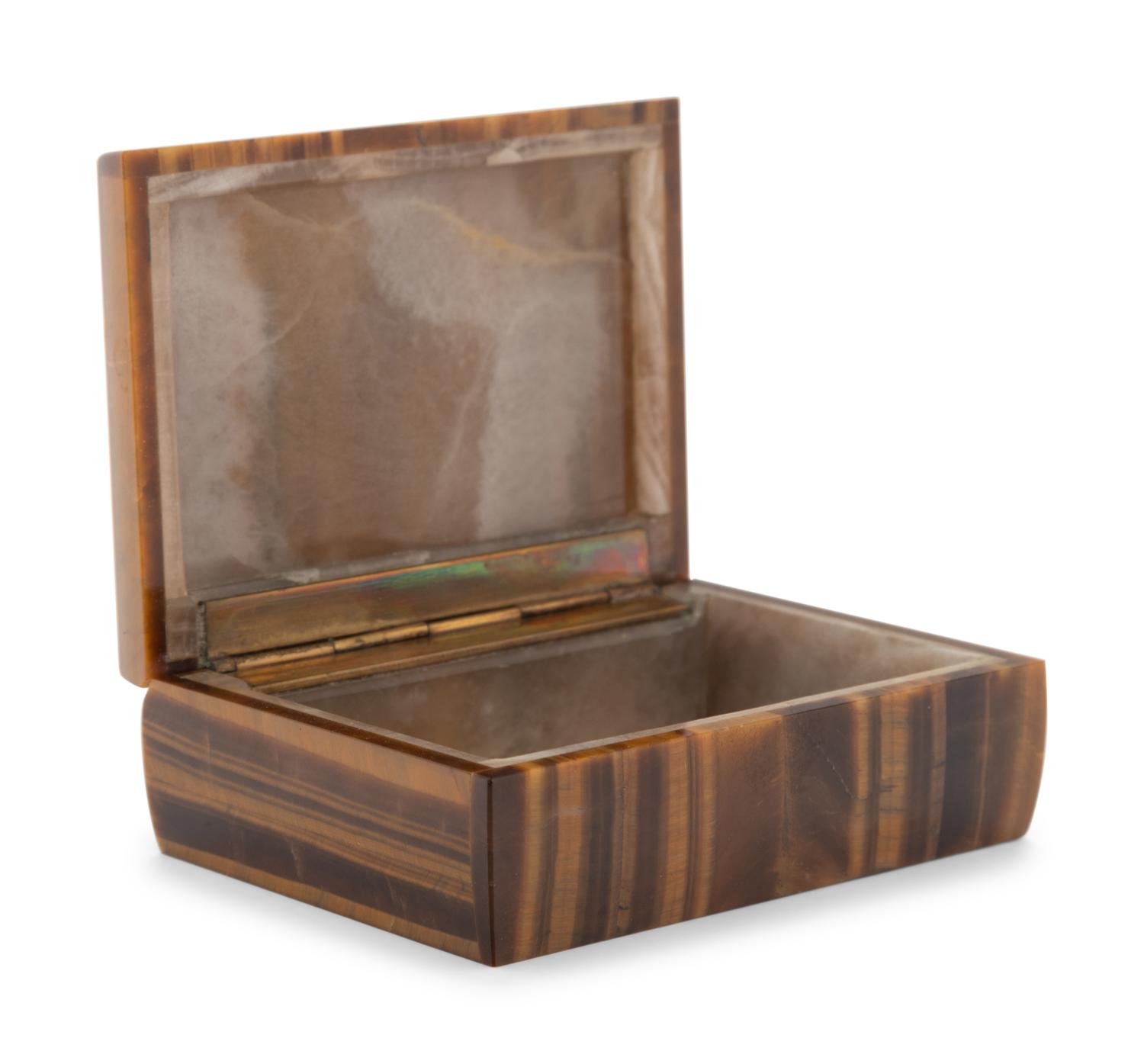 A Tiger's Eye Table Casket