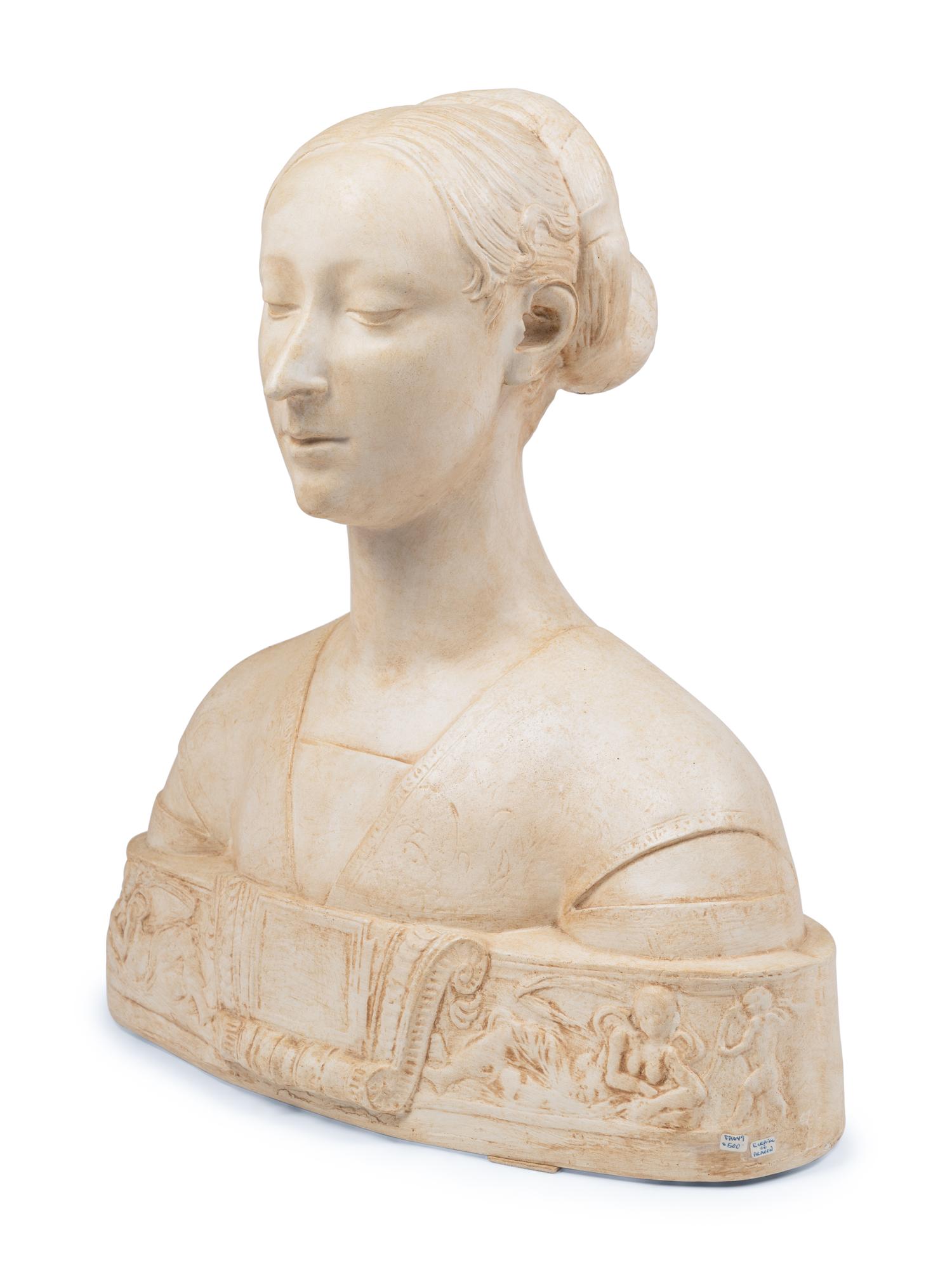 An Italian Resin Bust of Eleanor of Aragon After Francesco da Laurana (b. circa 1430–d. circa 1500)