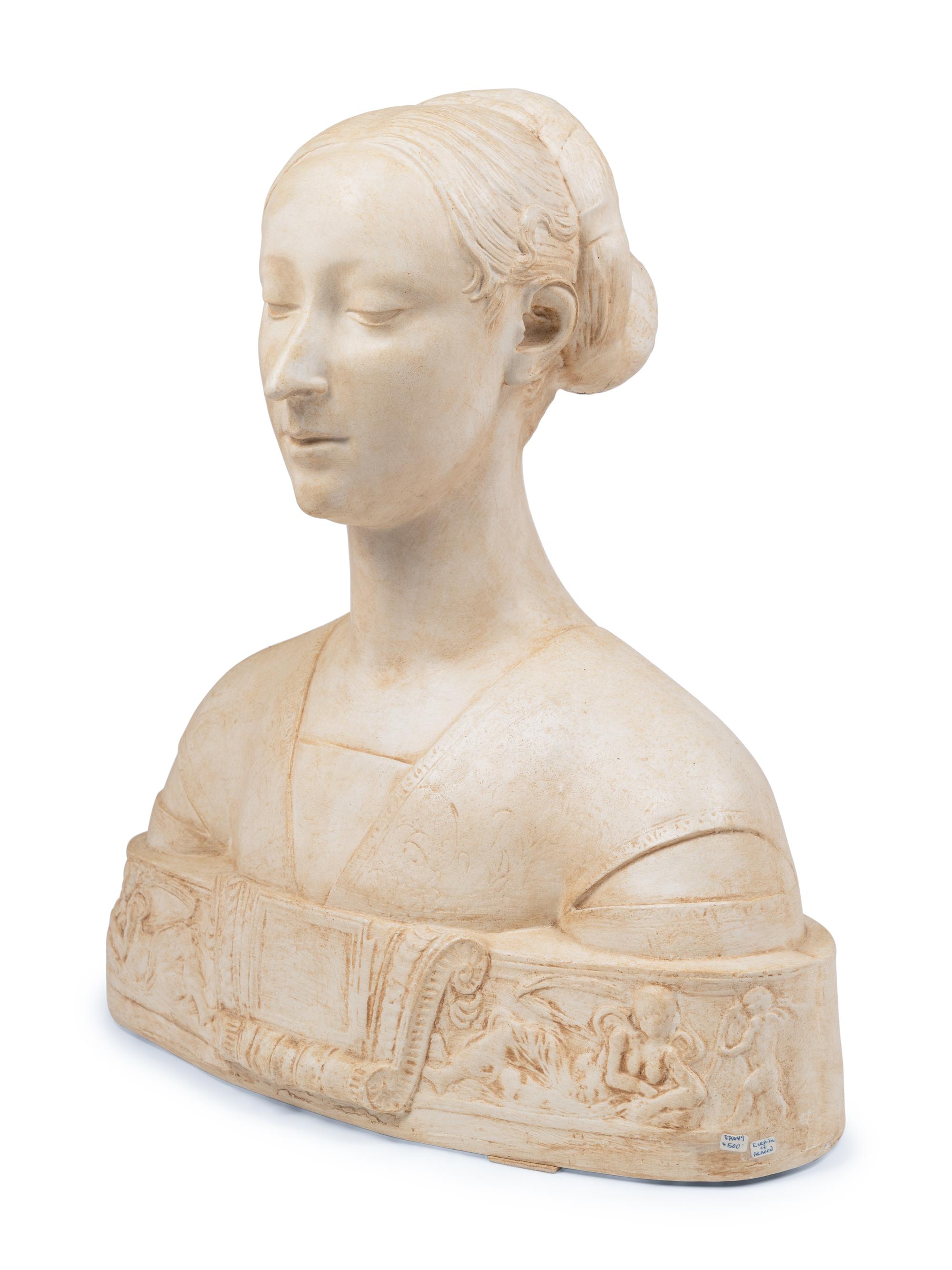 An Italian Resin Bust of Eleanor of Aragon After Francesco da Laurana (b. circa 1430–d. circa 1500)
