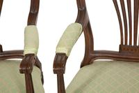 A Set of Four Louis XVI Style Mahogany "Montgolfière" Armchairs