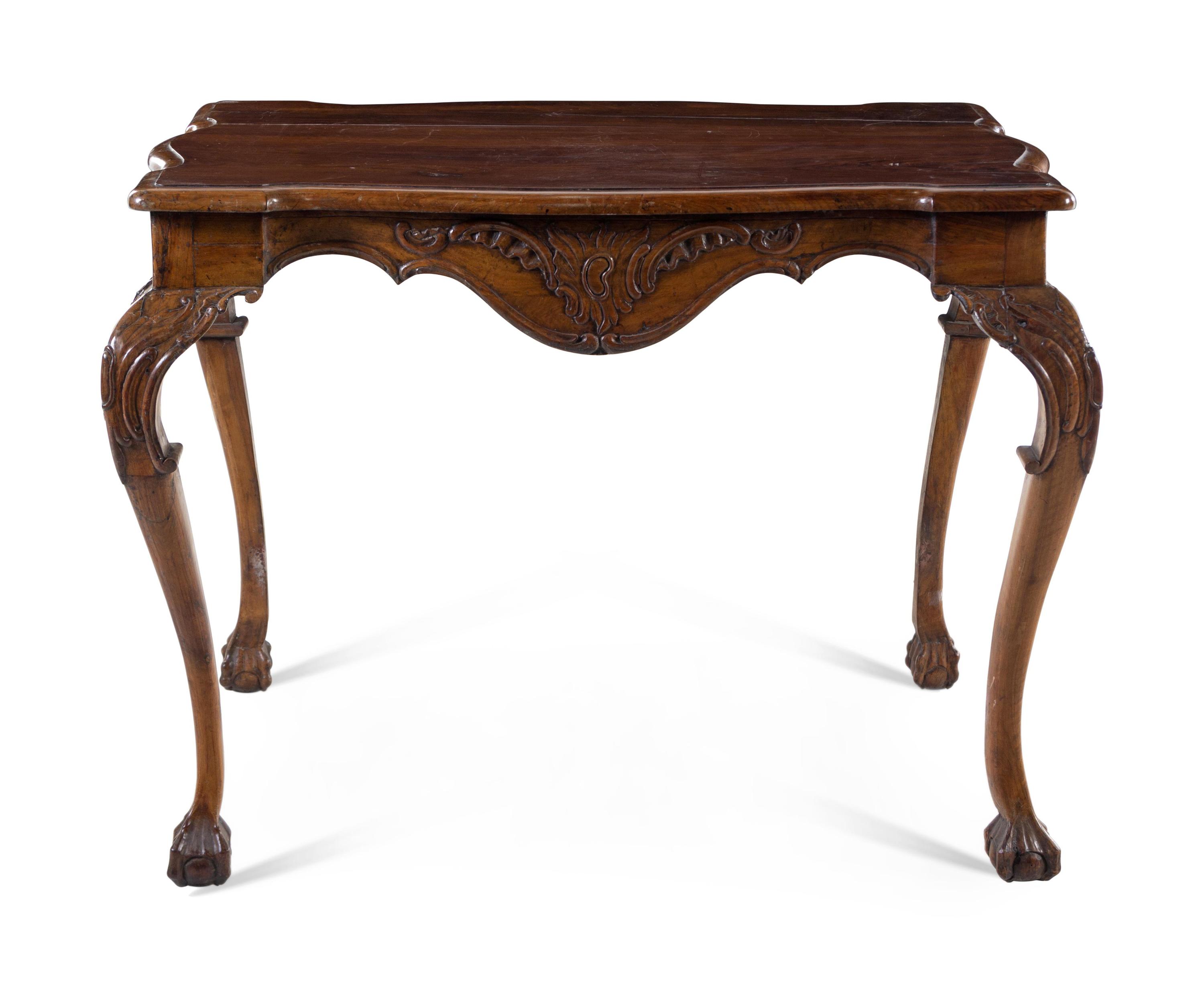 A Dutch Carved Walnut Table
