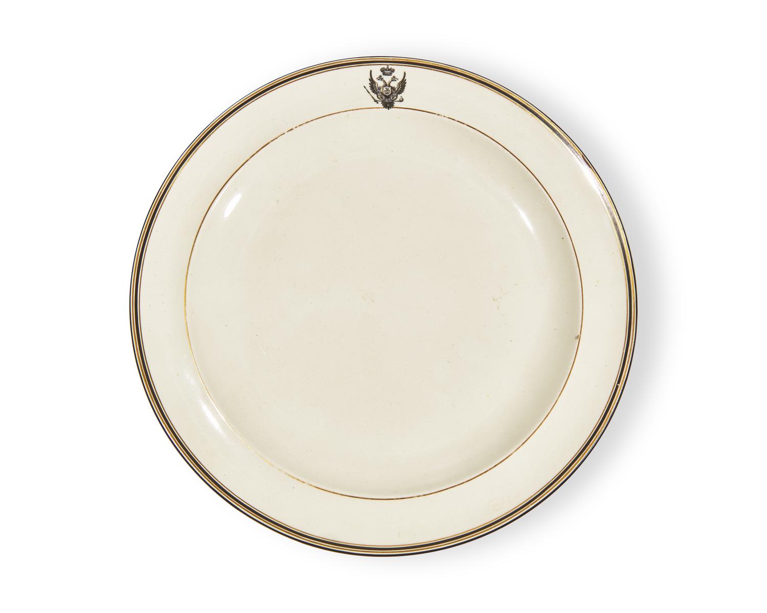 A Wedgwood Queensware Russian Imperial Armorial Plate