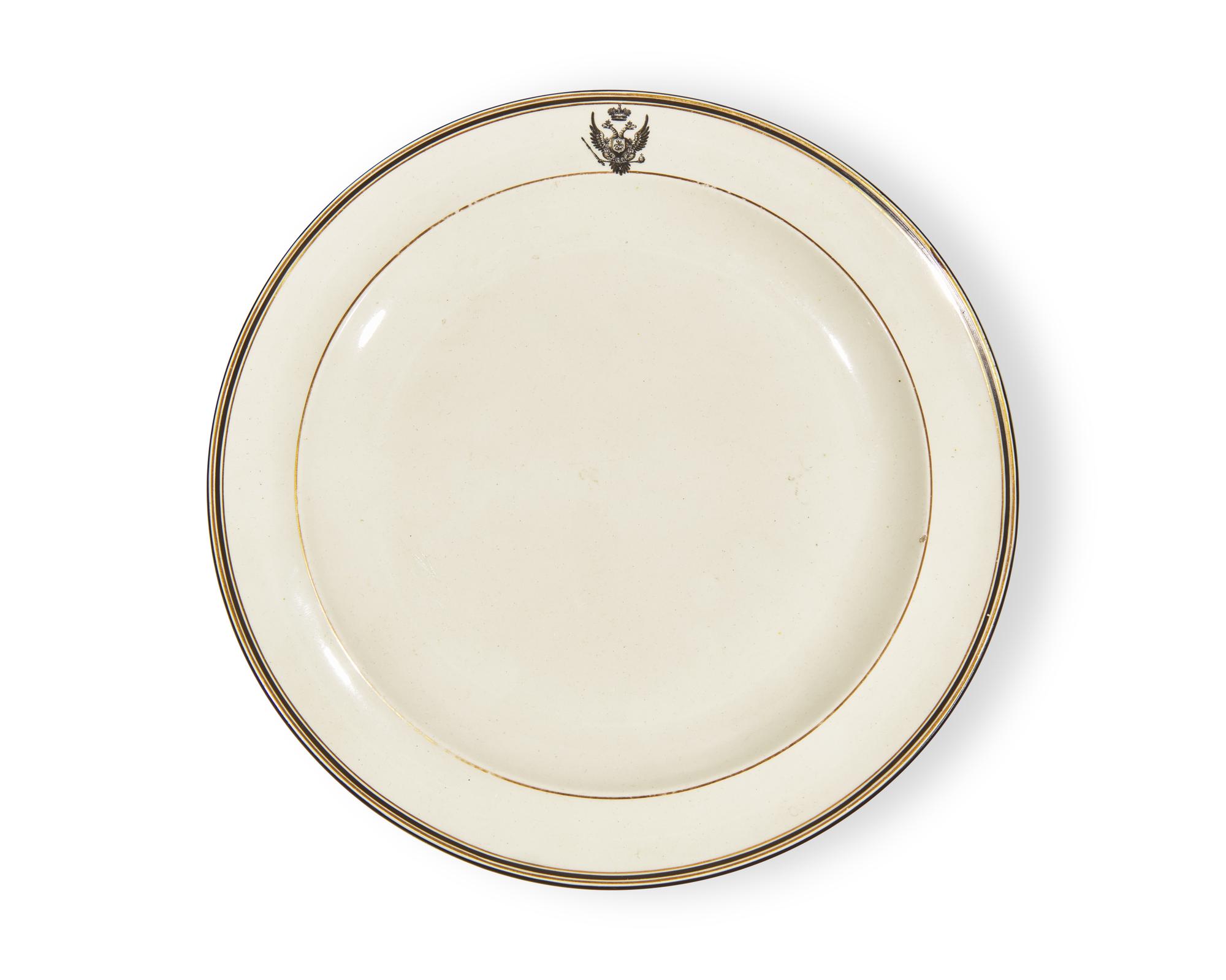A Wedgwood Queensware Russian Imperial Armorial Plate