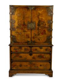 A George III Lacquered and Japanned Cabinet-on-Chest — 18TH/19TH CENTURY