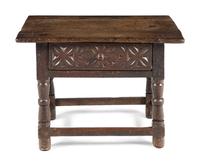 A Charles II Oak Side Table