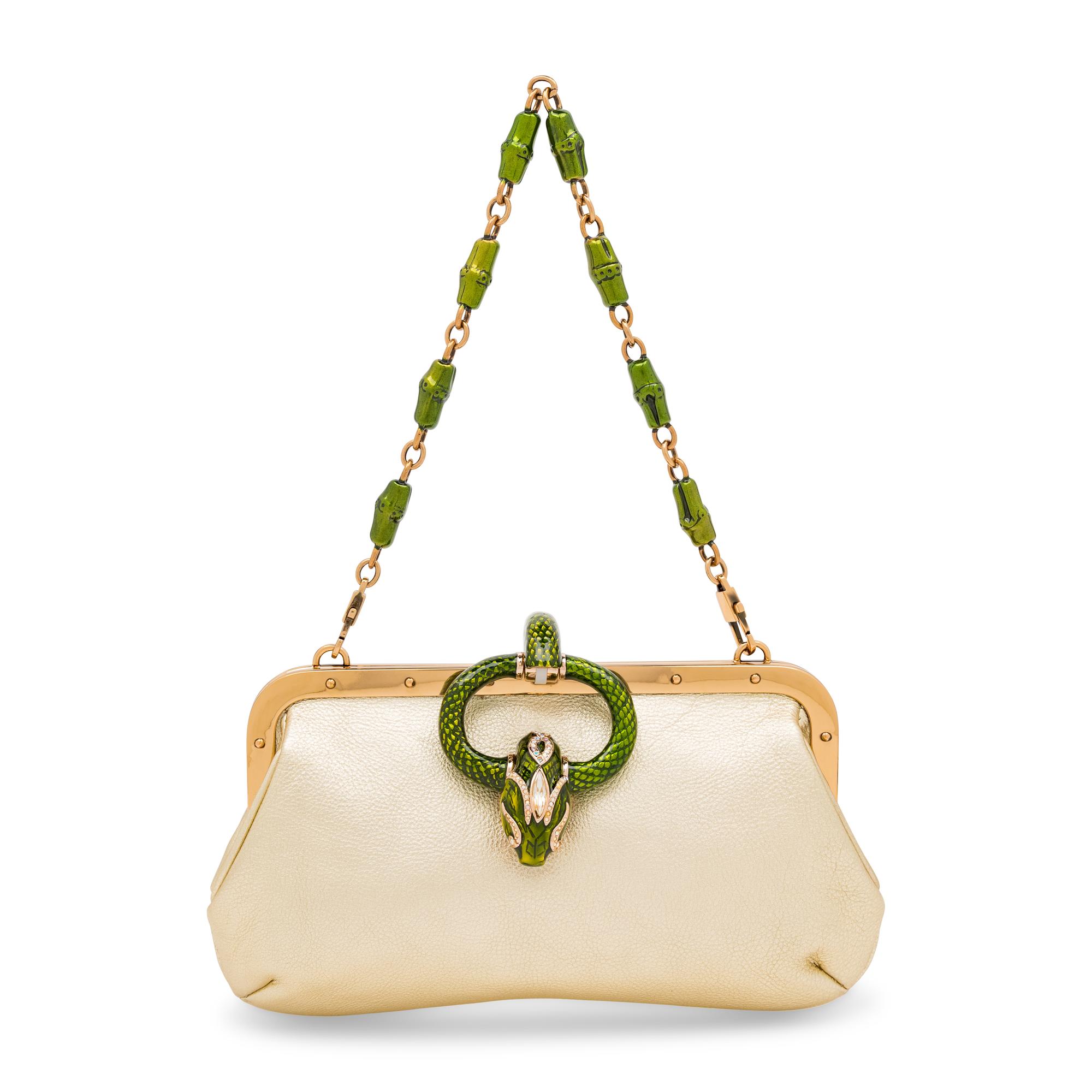 Gucci by Tom Ford, Snake Bag in Gold Leather