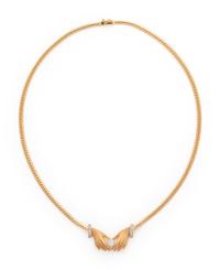 YELLOW GOLD AND DIAMOND NECKLACE