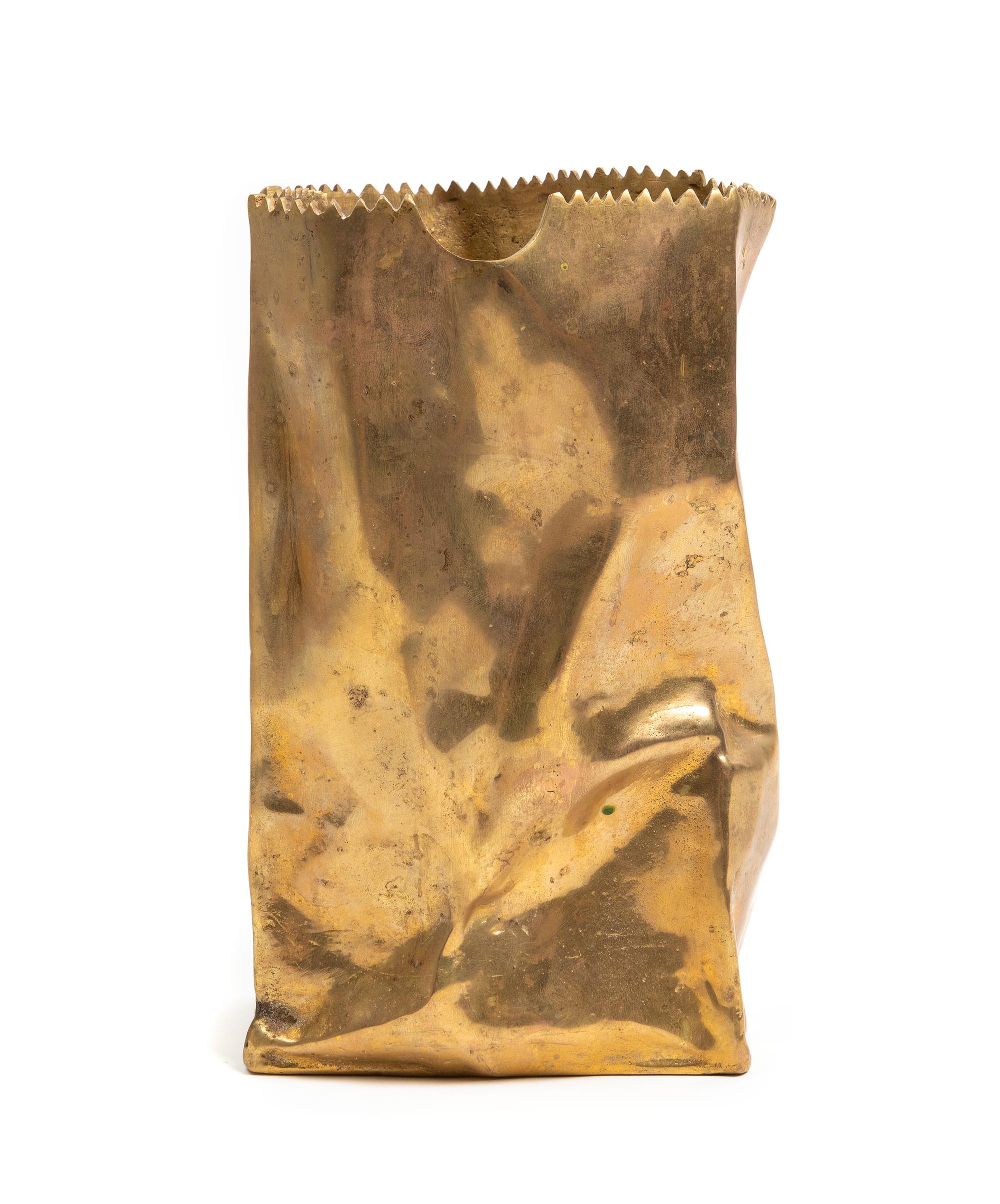 Lise Honore, (Danish, b. 1940), Bronze Bag, 1990