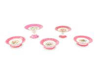 A Set of Five English Porcelain Dessert Stands
