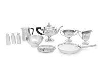 A Collection of Nine Tiffany & Co. Silver Table Articles