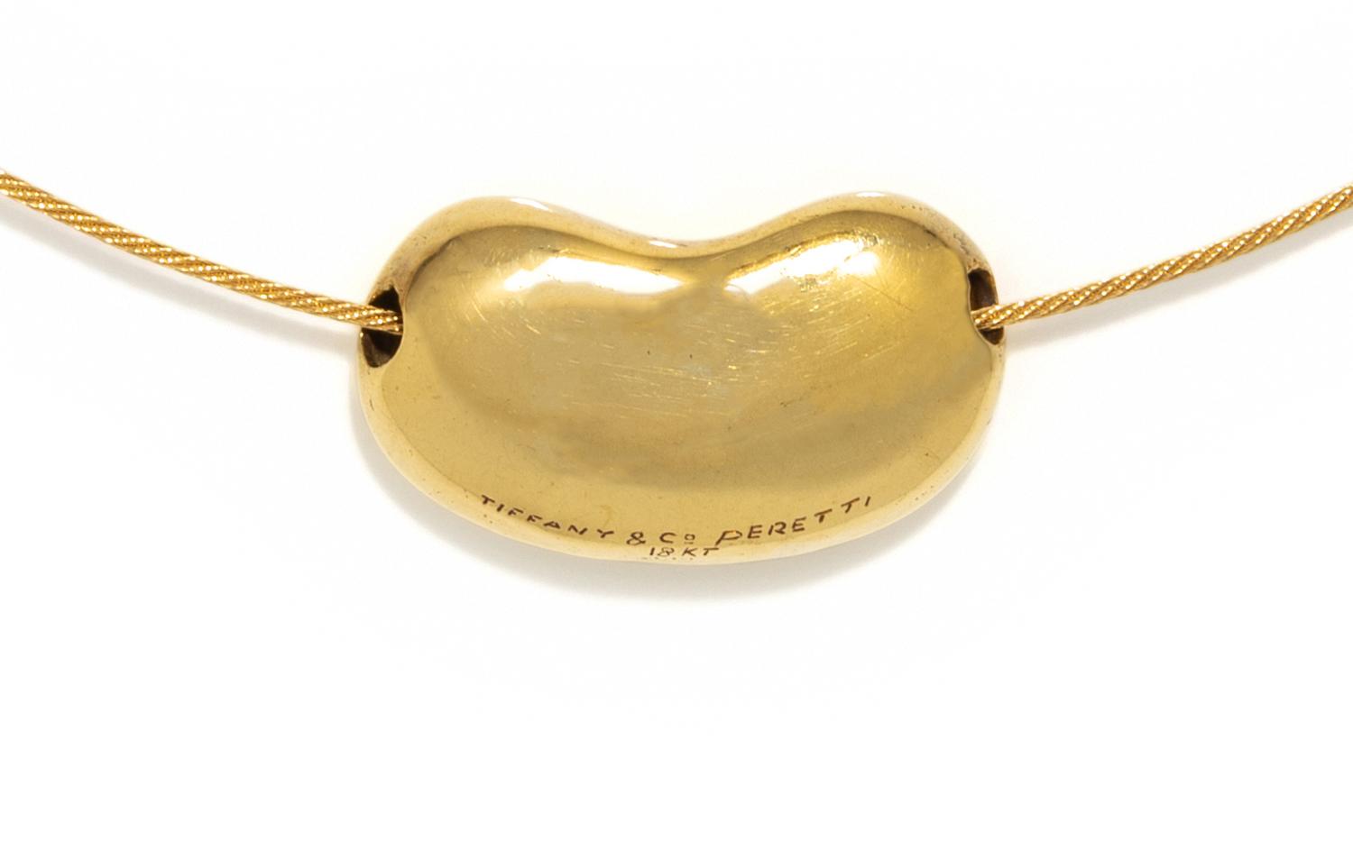 TIFFANY & CO., ELSA PERETTI, YELLOW GOLD BEAN PENDANT