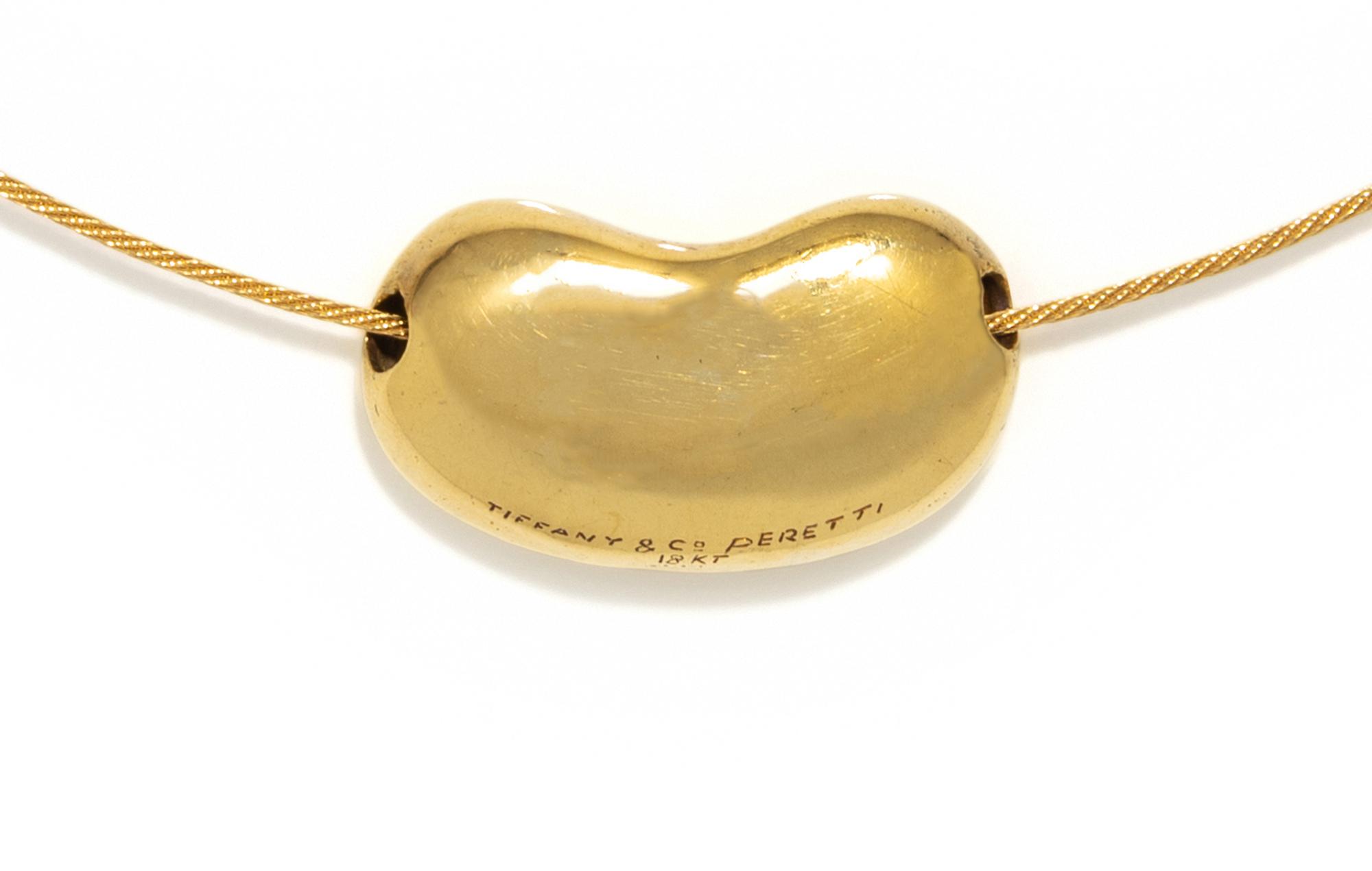 TIFFANY & CO., ELSA PERETTI, YELLOW GOLD BEAN PENDANT