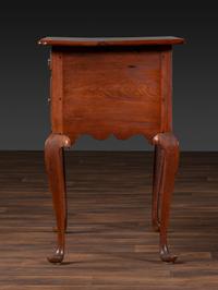 A Queen Anne Cherrywood and Maple Pad Foot Dressing Table