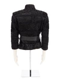 Fendi Mohair Jacket with Alligator Belt