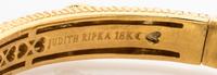 An 18 Karat Yellow Gold and Diamond 'Romance' Bangle Bracelet, Judith Ripka,