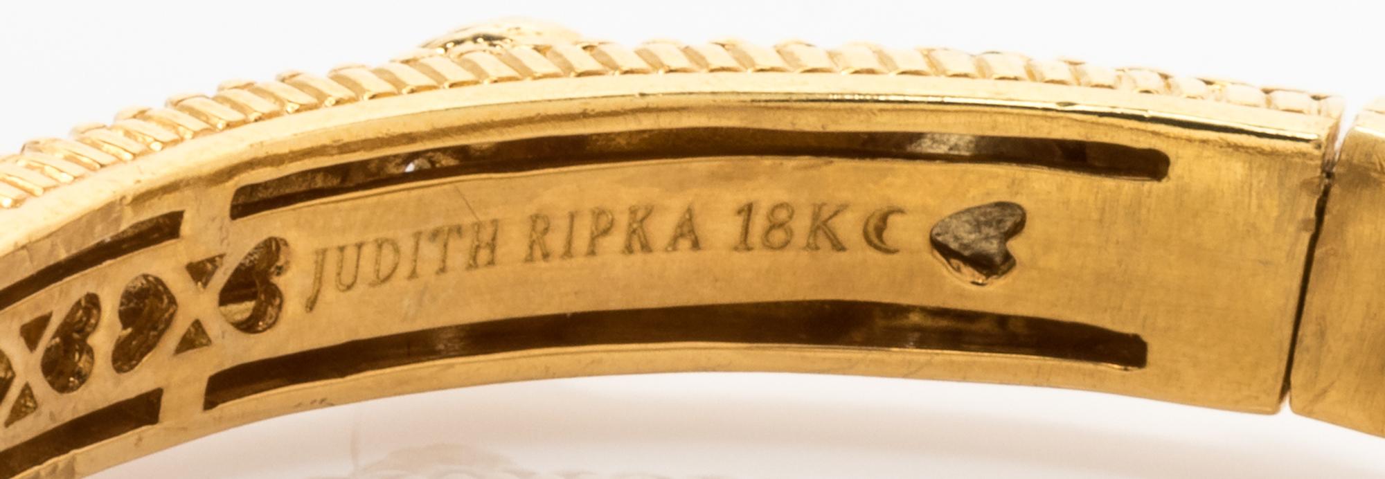 An 18 Karat Yellow Gold and Diamond 'Romance' Bangle Bracelet, Judith Ripka,