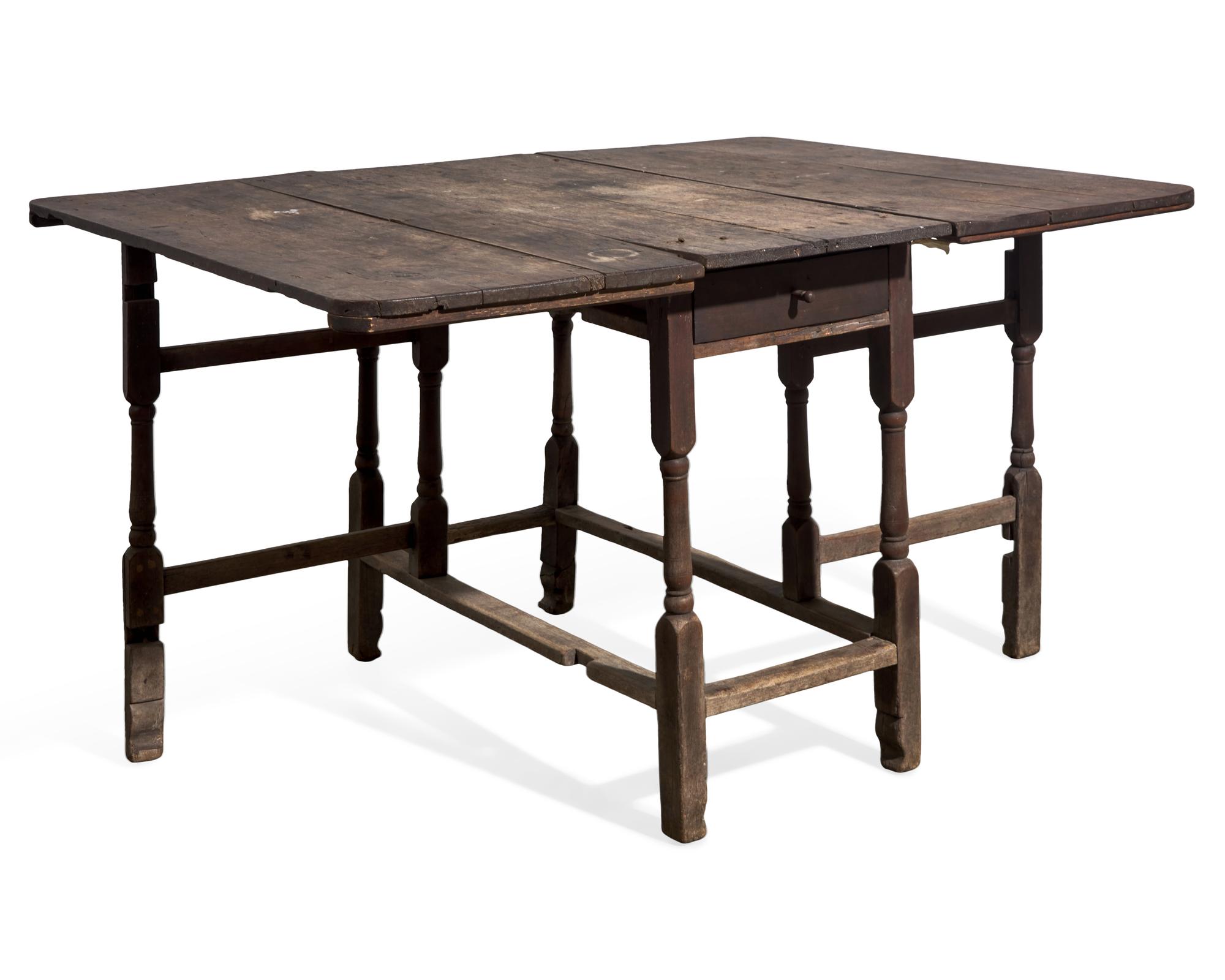 A William & Mary Walnut Gateleg Dining Table