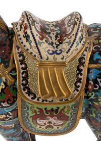 A Chinese Cloisonné Model of a Horse
