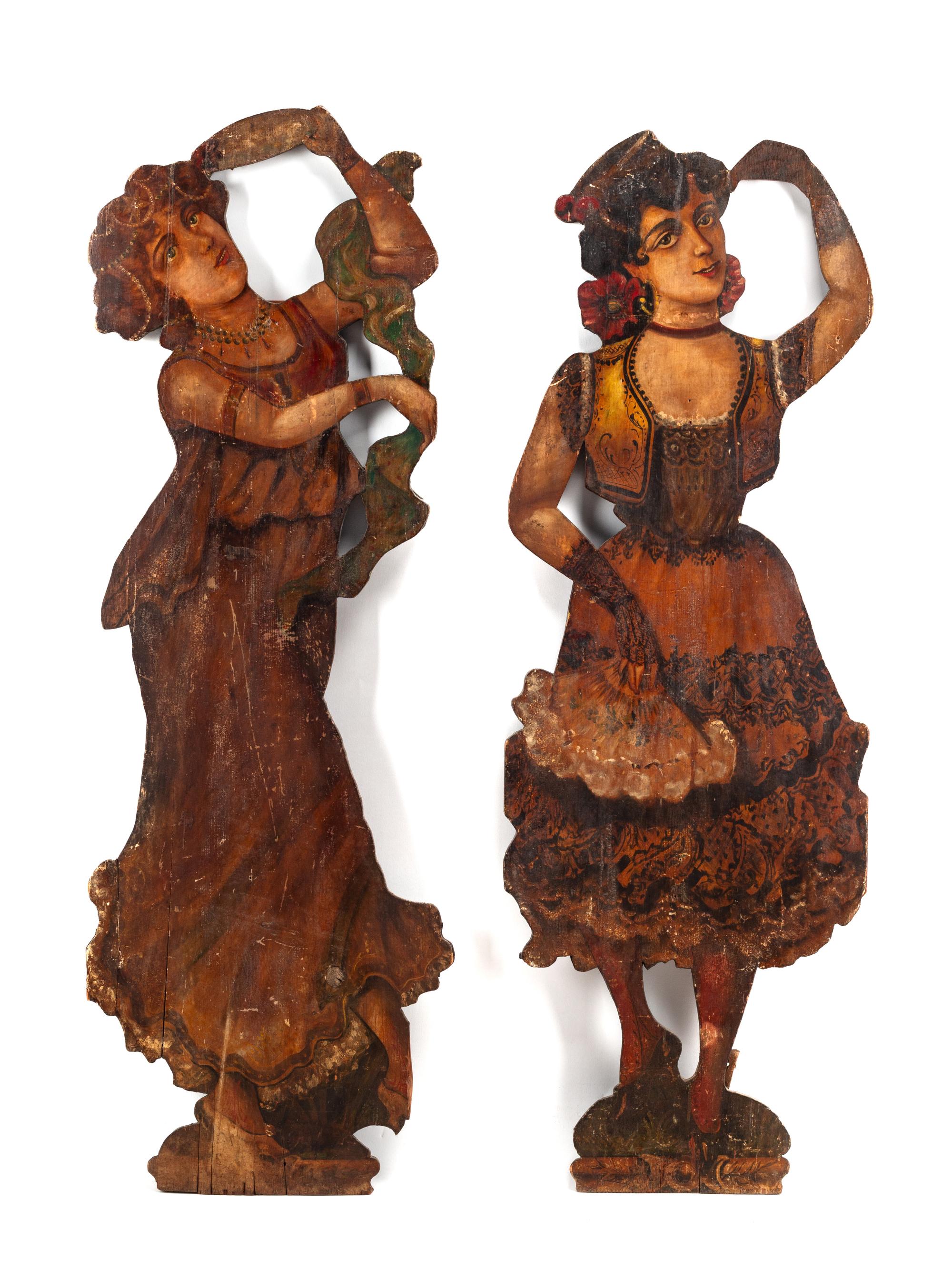 A Pair of Painted Wood Dummy Boards