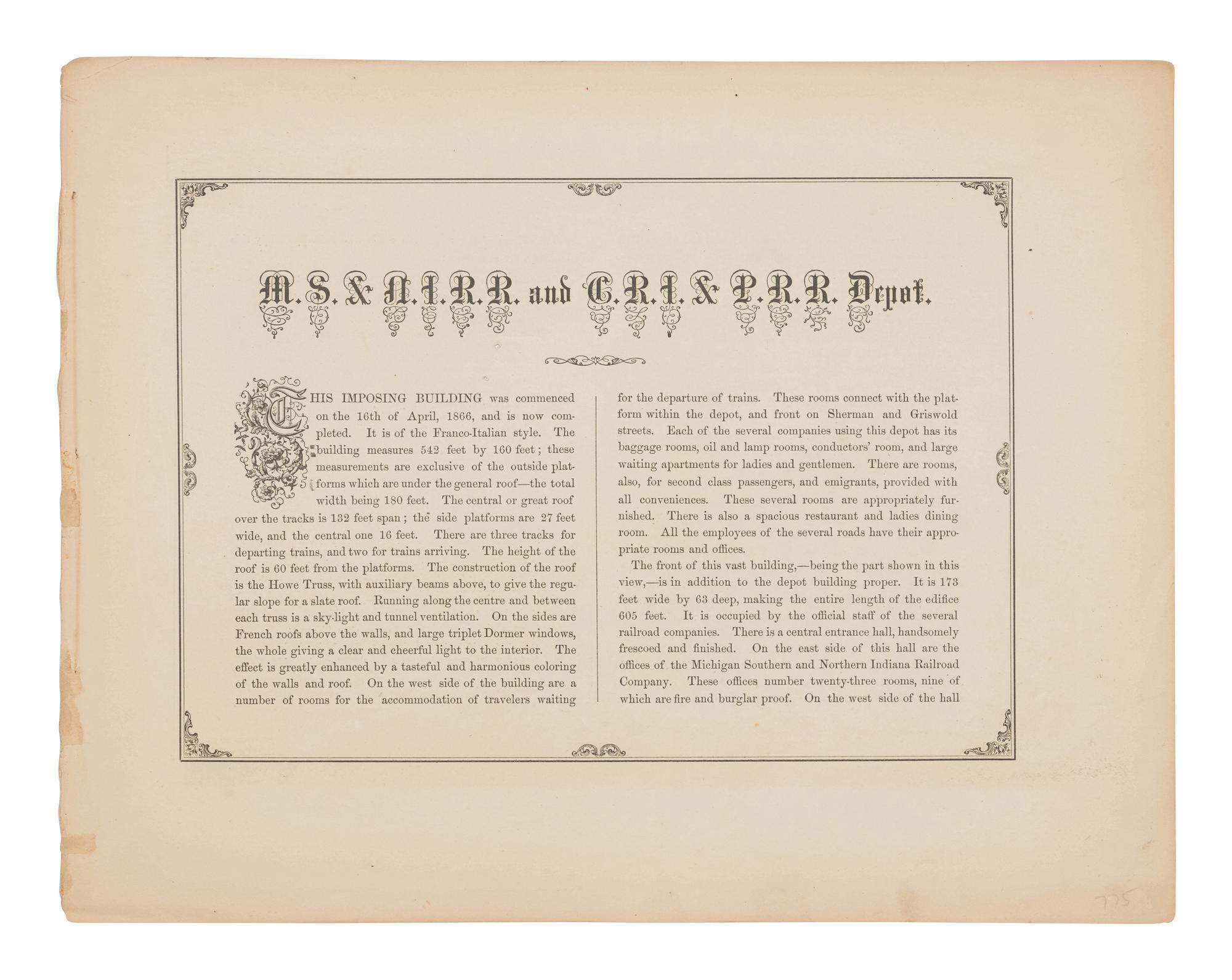 [CHICAGO]. KURZ, Louis (1834-1921). A group of 33 prints from Chicago Illustrated depicting pre-fire Chicago. Chicago: Jevne & Almini, 1866