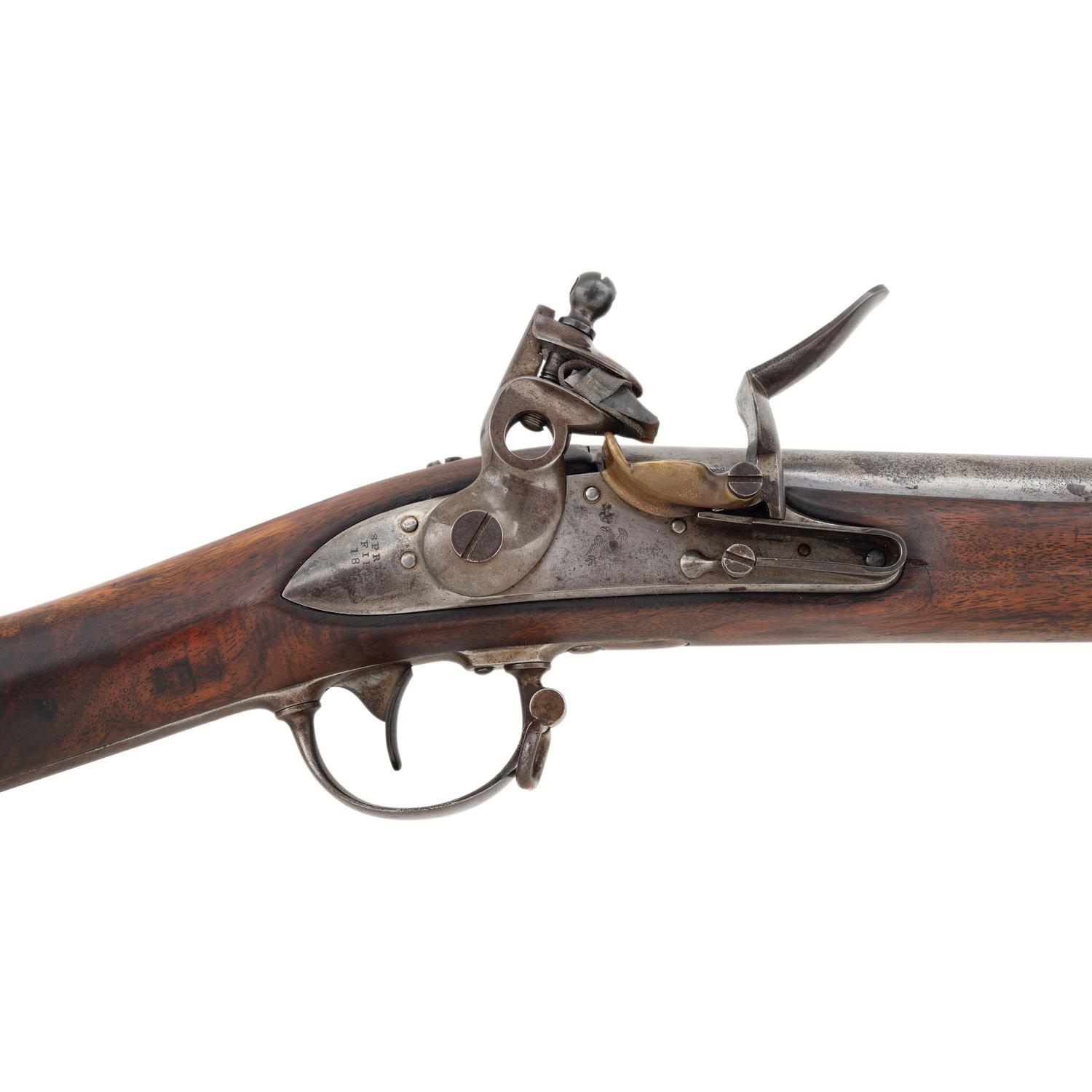 Rare US Springfield Model 1840 Musket in Original Flint