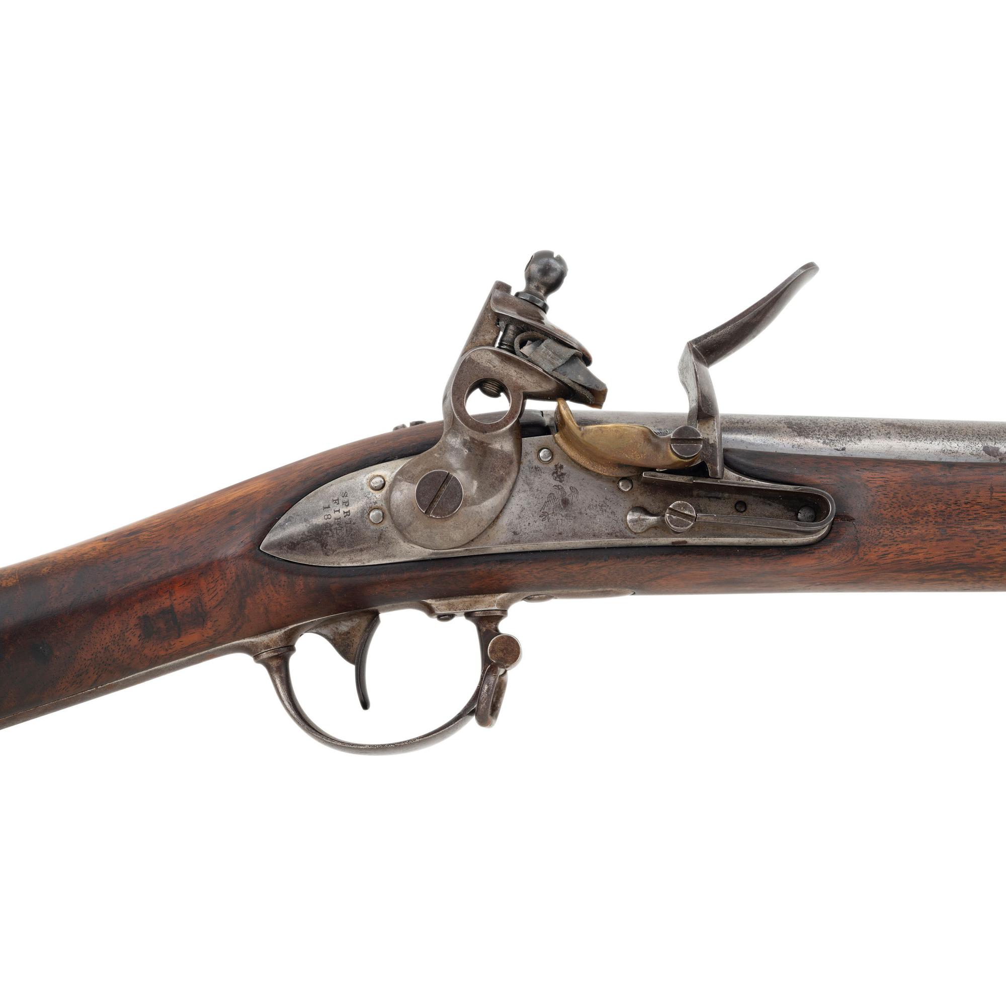 Rare US Springfield Model 1840 Musket in Original Flint