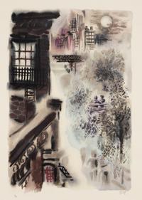 George Grosz (German, 1893-1959) — Bagdad-on-the-Subway: A Portfolio of Six Signed Water-Colors Depicting O'Henry's New York , 1935