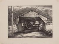 A group of three American prints (Albert Heckman, Overhead Bridge ; Victoria Huntley, Covered Bridge ; Woldemar Neufeld, The Covered Bridge )