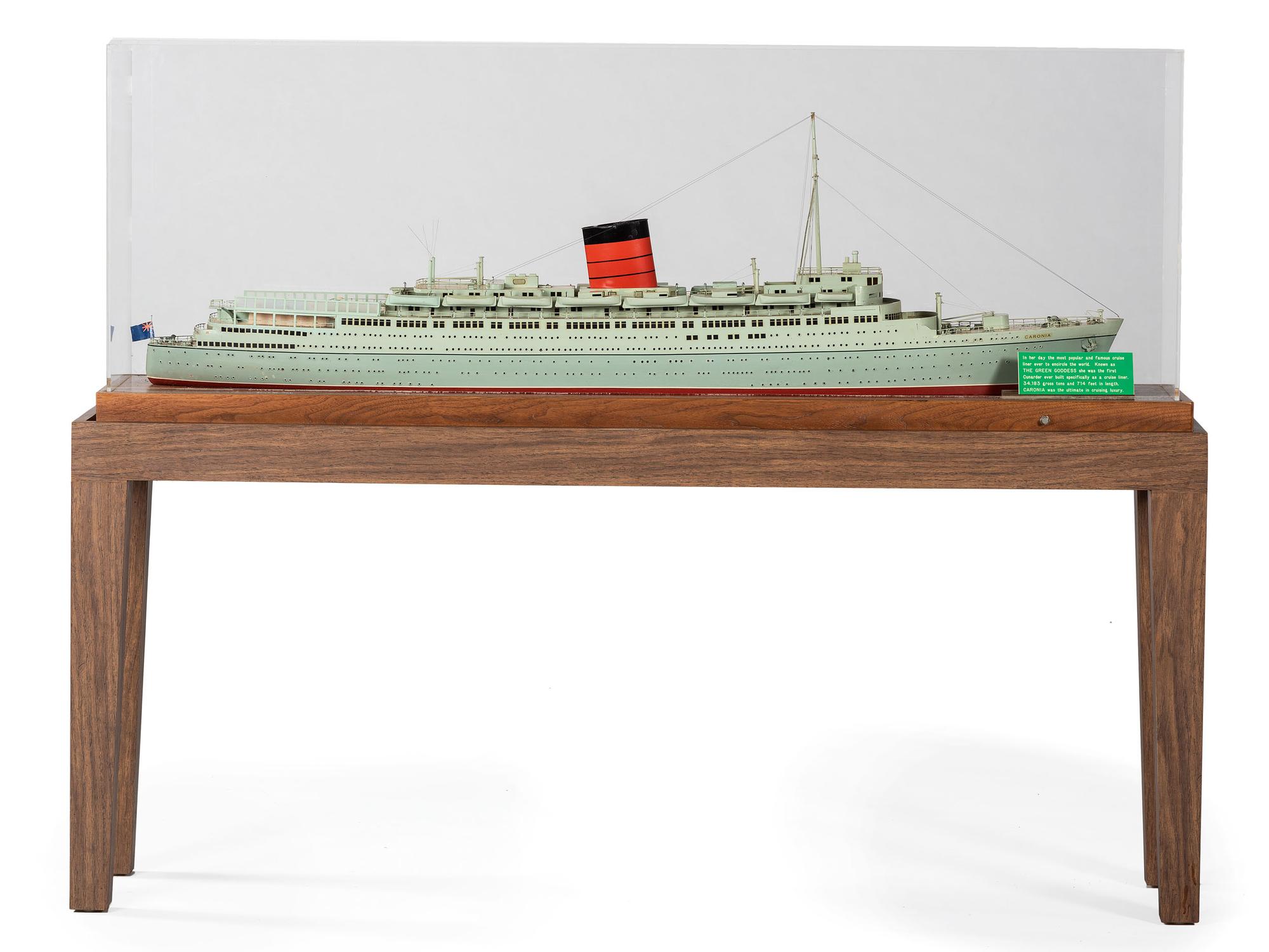 A Scale Model of the RMS Caronia Cunard Ocean Liner