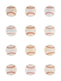 A Group of 24 Baseball Hall of Fame Single Signed Autograph Baseballs (Beckett Authentication Services, PSA)