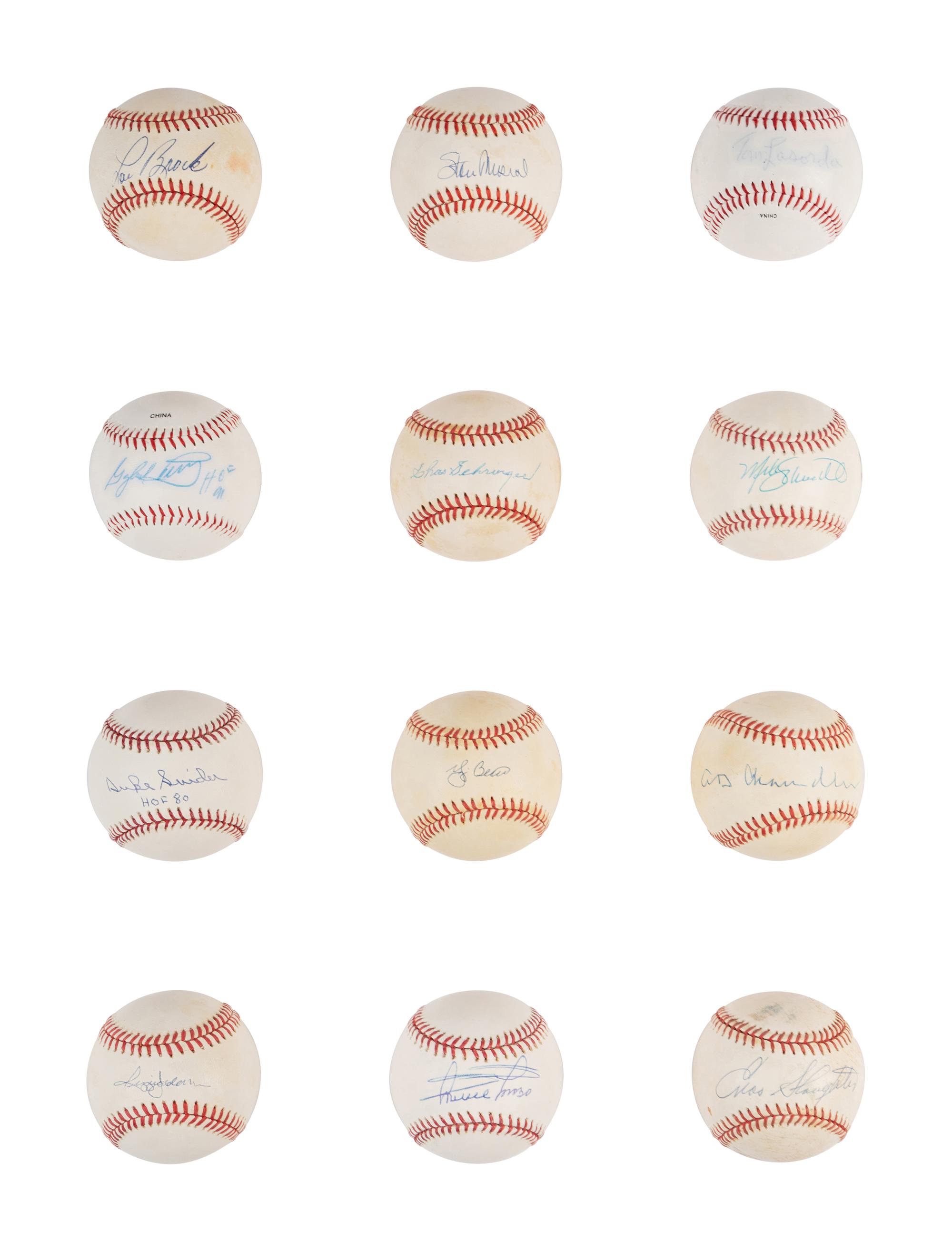 A Group of 24 Baseball Hall of Fame Single Signed Autograph Baseballs (Beckett Authentication Services, PSA)