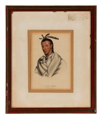 A Set of Three Illustrations for History of the Indian Tribes of North America by Thomas L. McKenney and James Hall
