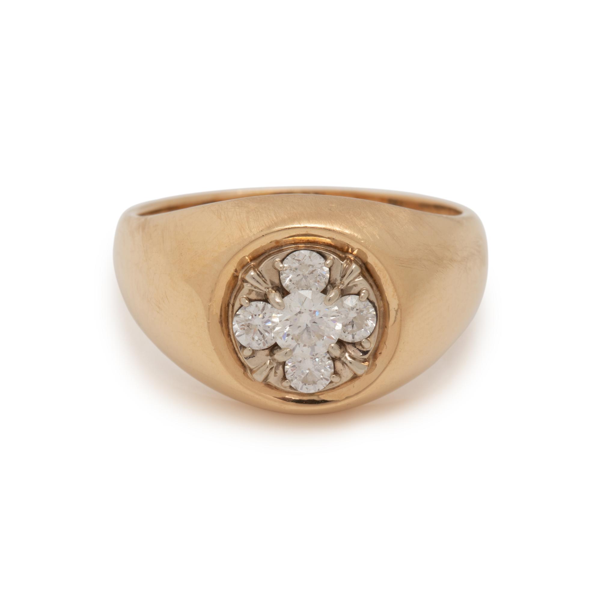 YELLOW GOLD AND DIAMOND RING