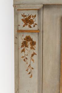 A Continental Painted Trumeau Mirror