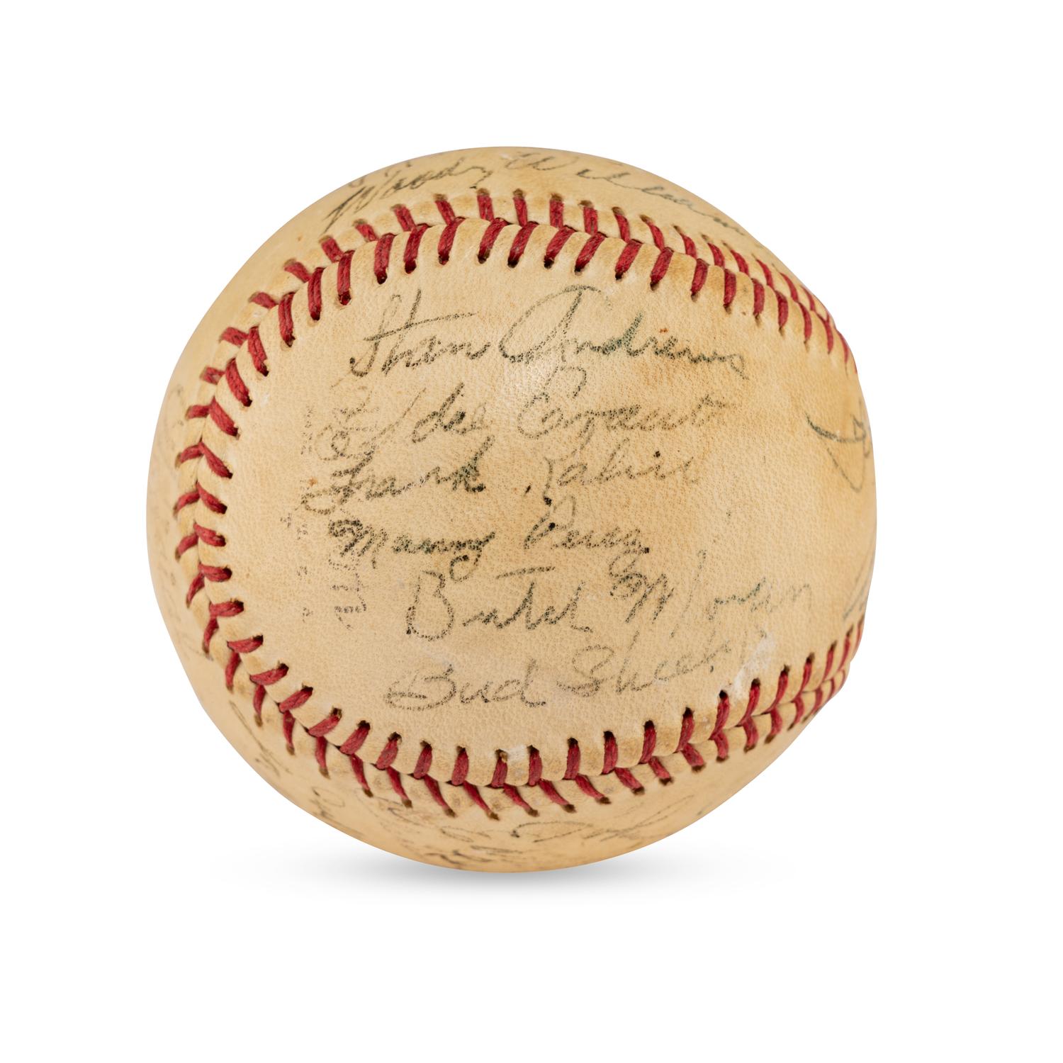 A 1946 Hollywood Stars Team Signed Autograph Baseball