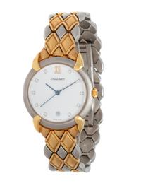 CHAUMET, YELLOW GOLD AND STAINLESS STEEL 'GRIFFE' WATCH