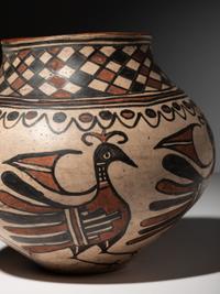 Polychrome Pottery Olla, with Parrots