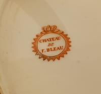 A Sevres Style Gilt Metal Mounted Porcelain Plate After the Service Ordinaire de Fontainebleau of Louis Philippe — LATE 19TH/EARLY 20TH CENTURY