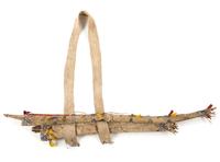 Sioux Beaded Hide Bowcase and Quiver, with Bow and Arrows