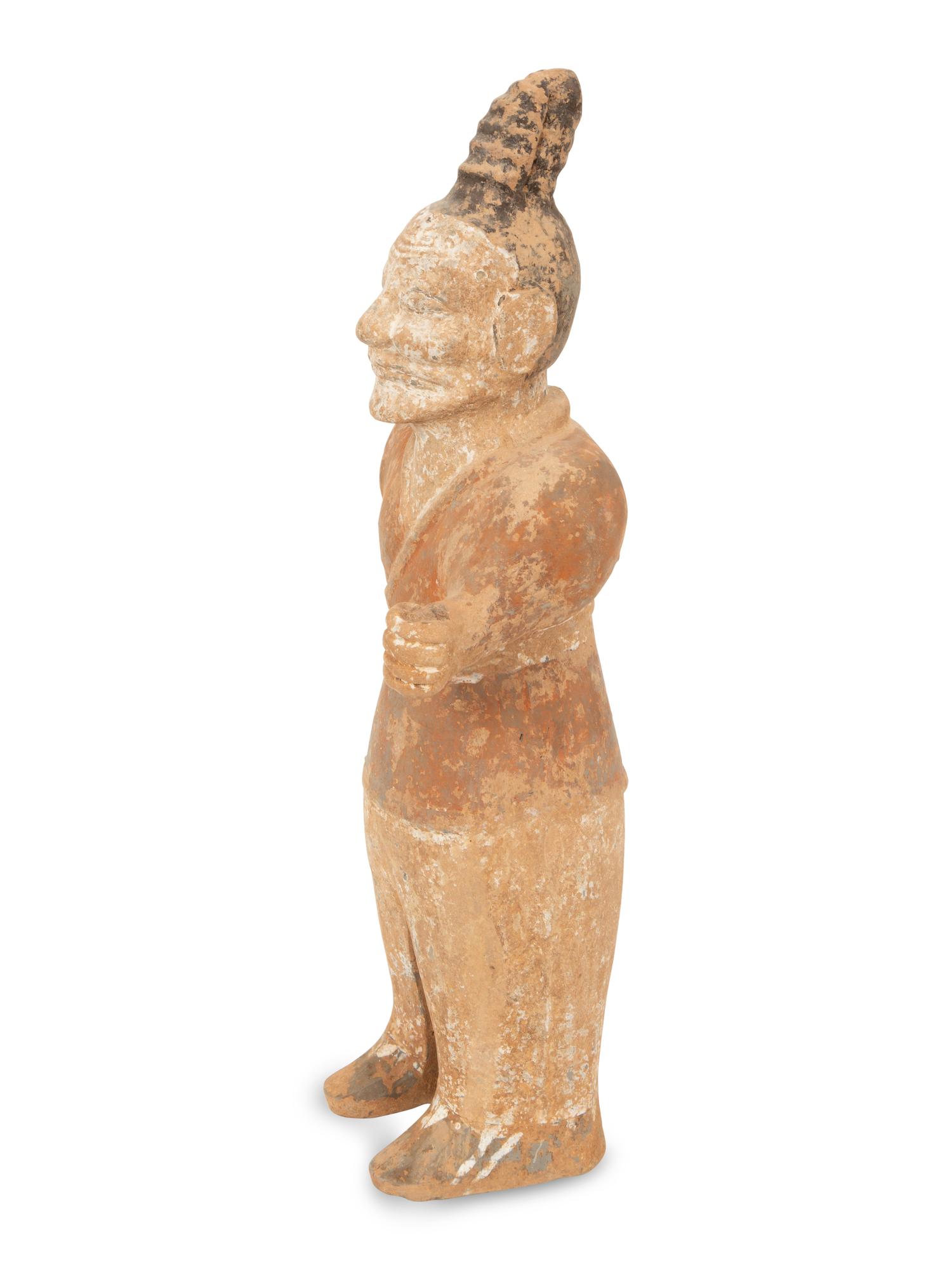 A Han Pottery Warrior Figure