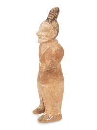 A Han Pottery Warrior Figure