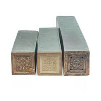 Three Chinese Turquoise Glazed Column Shaped Architectural Elements, Qing Dynasty (1644-1911)