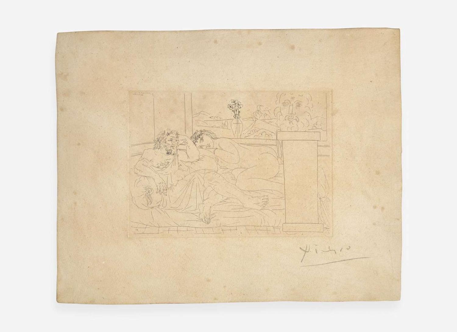 Pablo Picasso (Spanish, 1881-1973), Le Repos Du Sculpteur IV, from La Suite Vollard