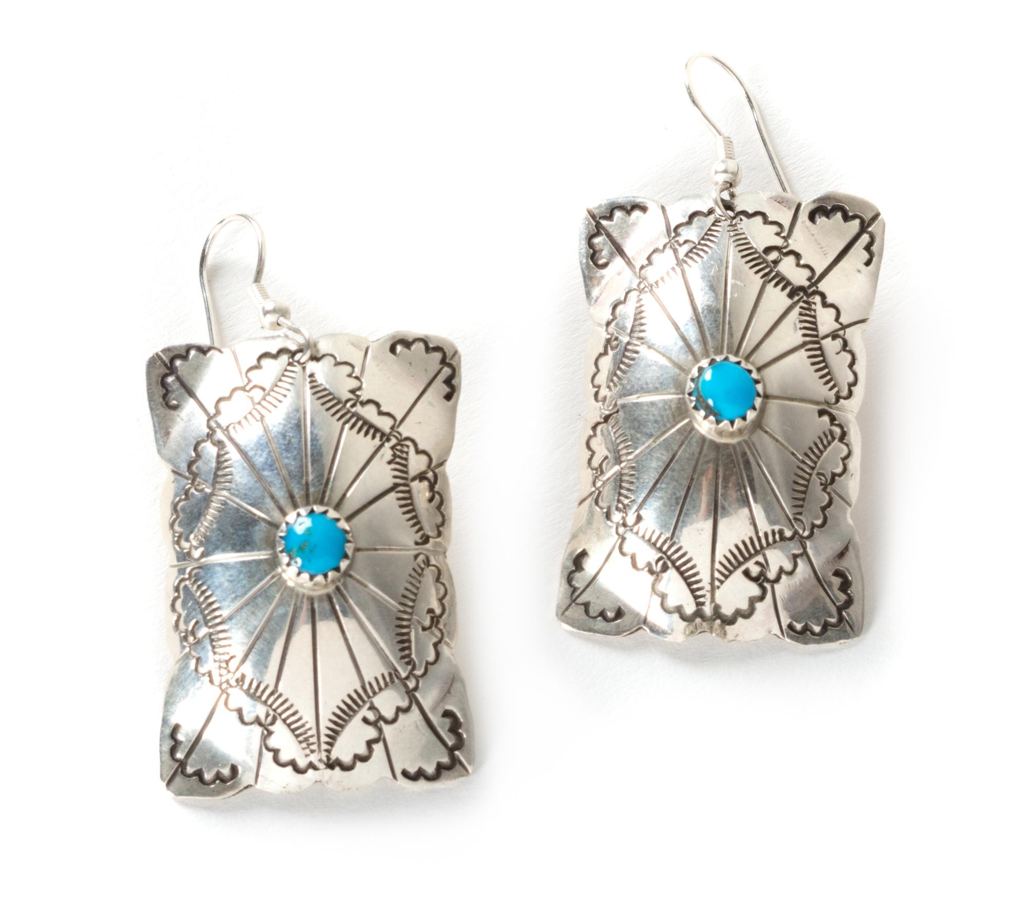Silver and Turquoise Concho Belt Length 36 inches