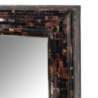 A Contemporary Horn-Veneered Mirror