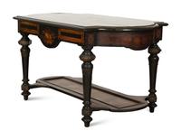 An Italian Gilt Metal-Mounted Marquetry Center Table