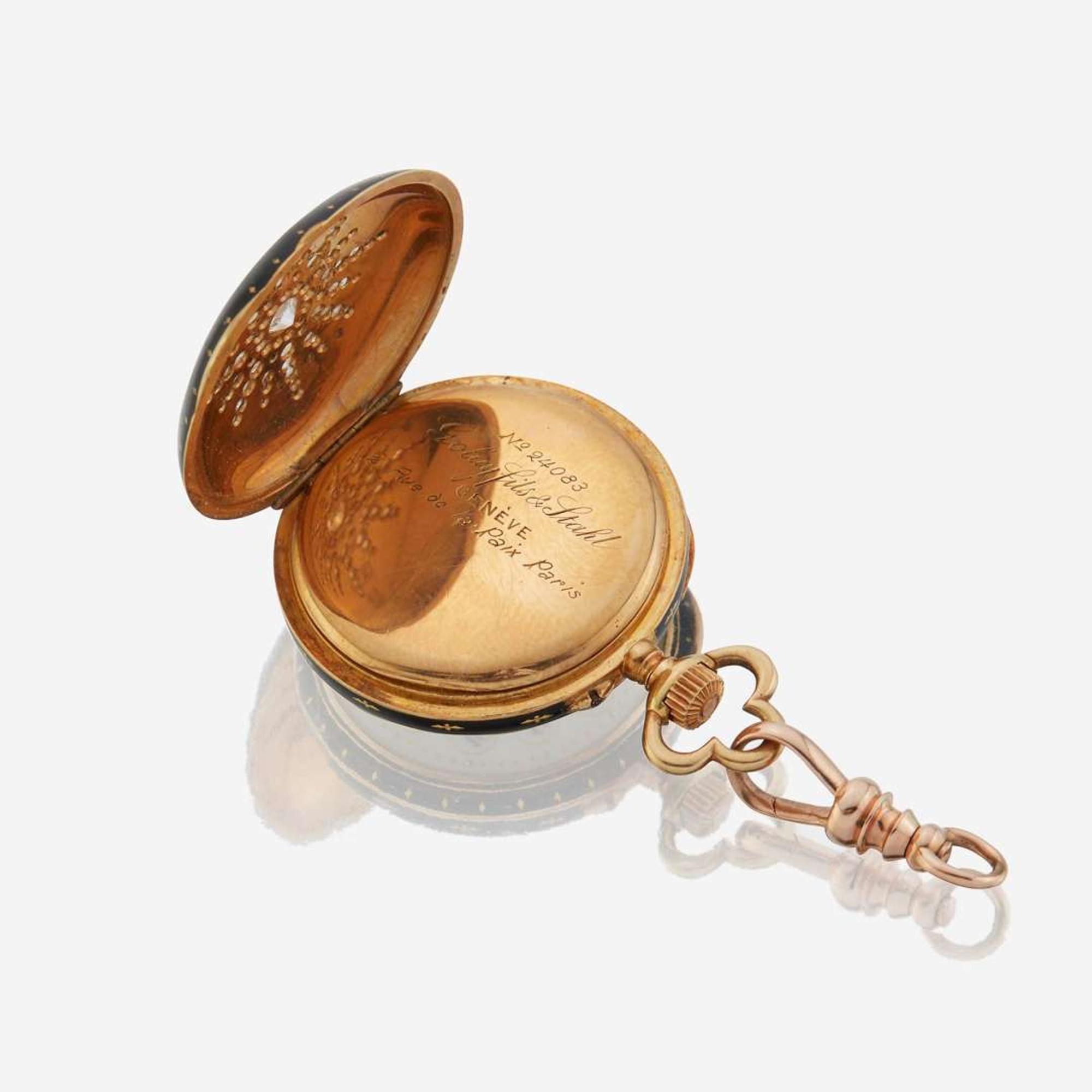 A lady's openface gold pocket watch, Golay Fils & Stahl Geneve