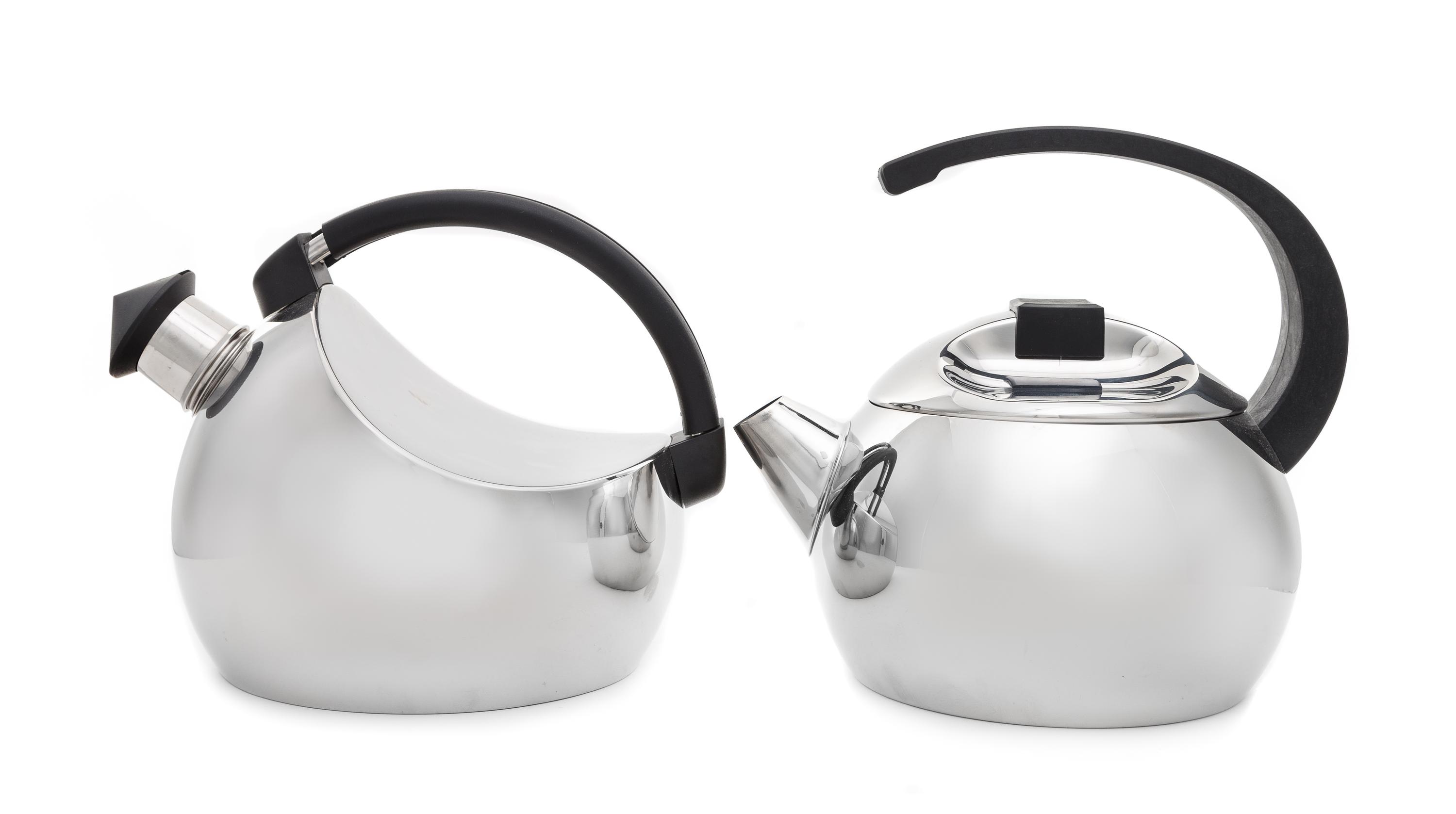 Flavio Sambinelli (Italian, b.1949), Carlo Giannini, Italy, kettle, together with an associated example by Tramontina