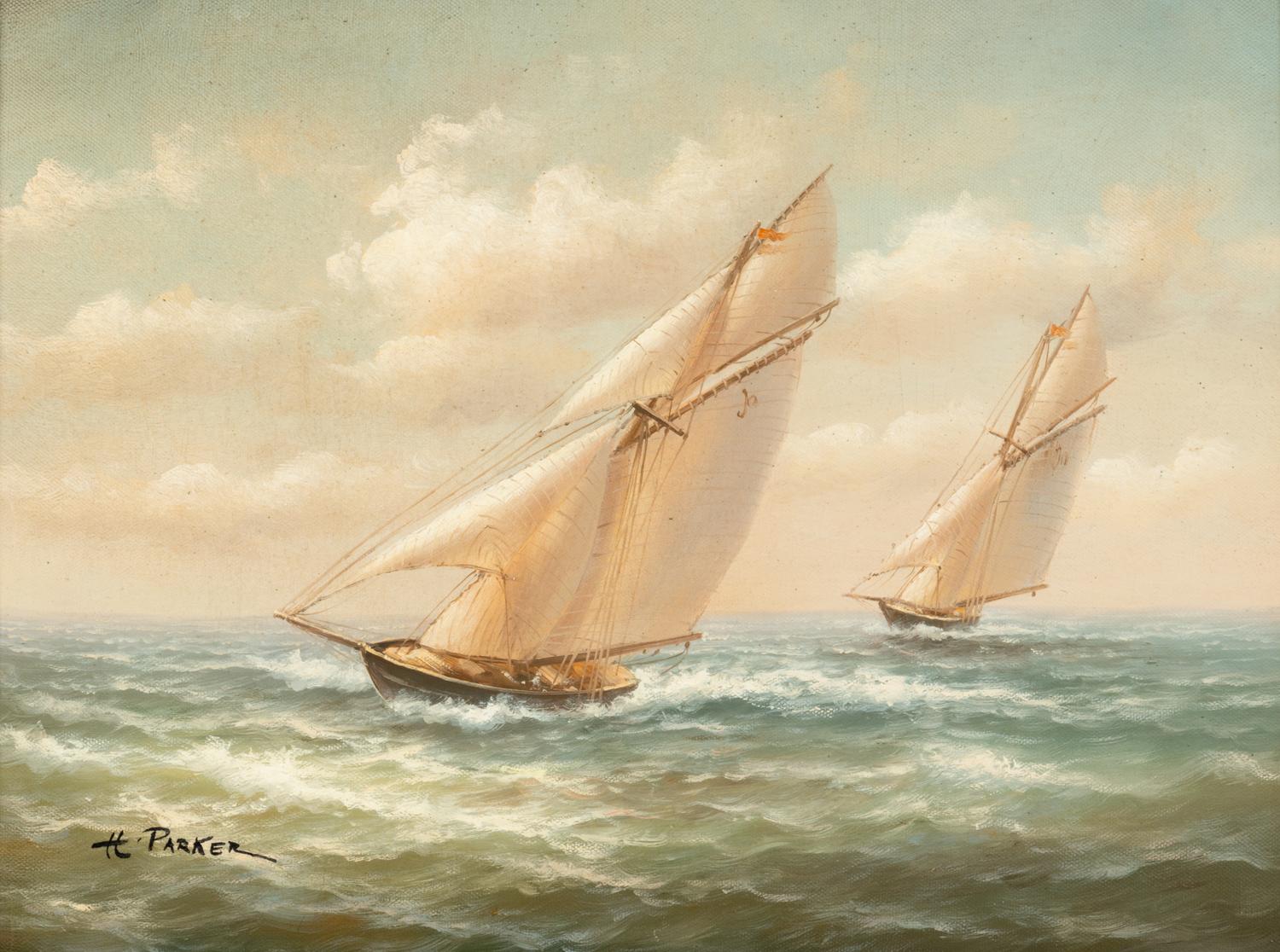 Sailboats at Sea