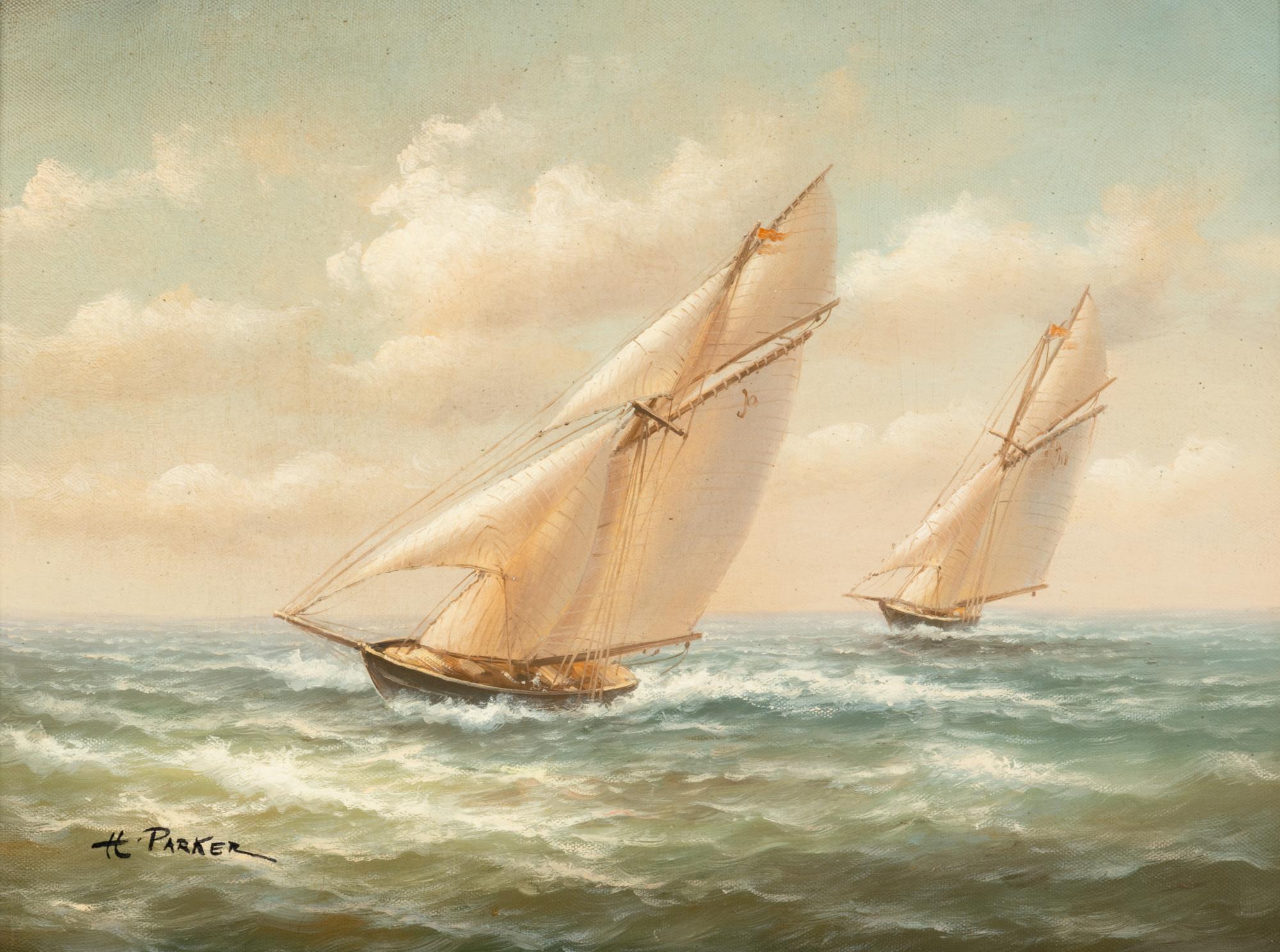 Sailboats at Sea